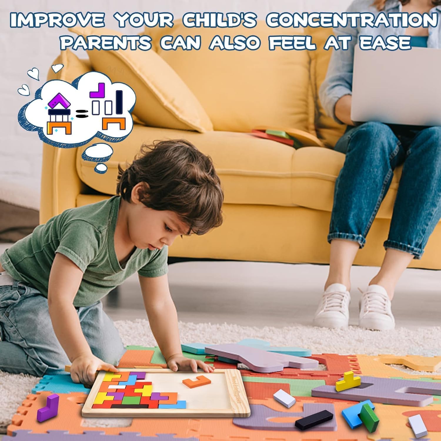 Shipra Play House Wooden Russian Blocks Puzzles